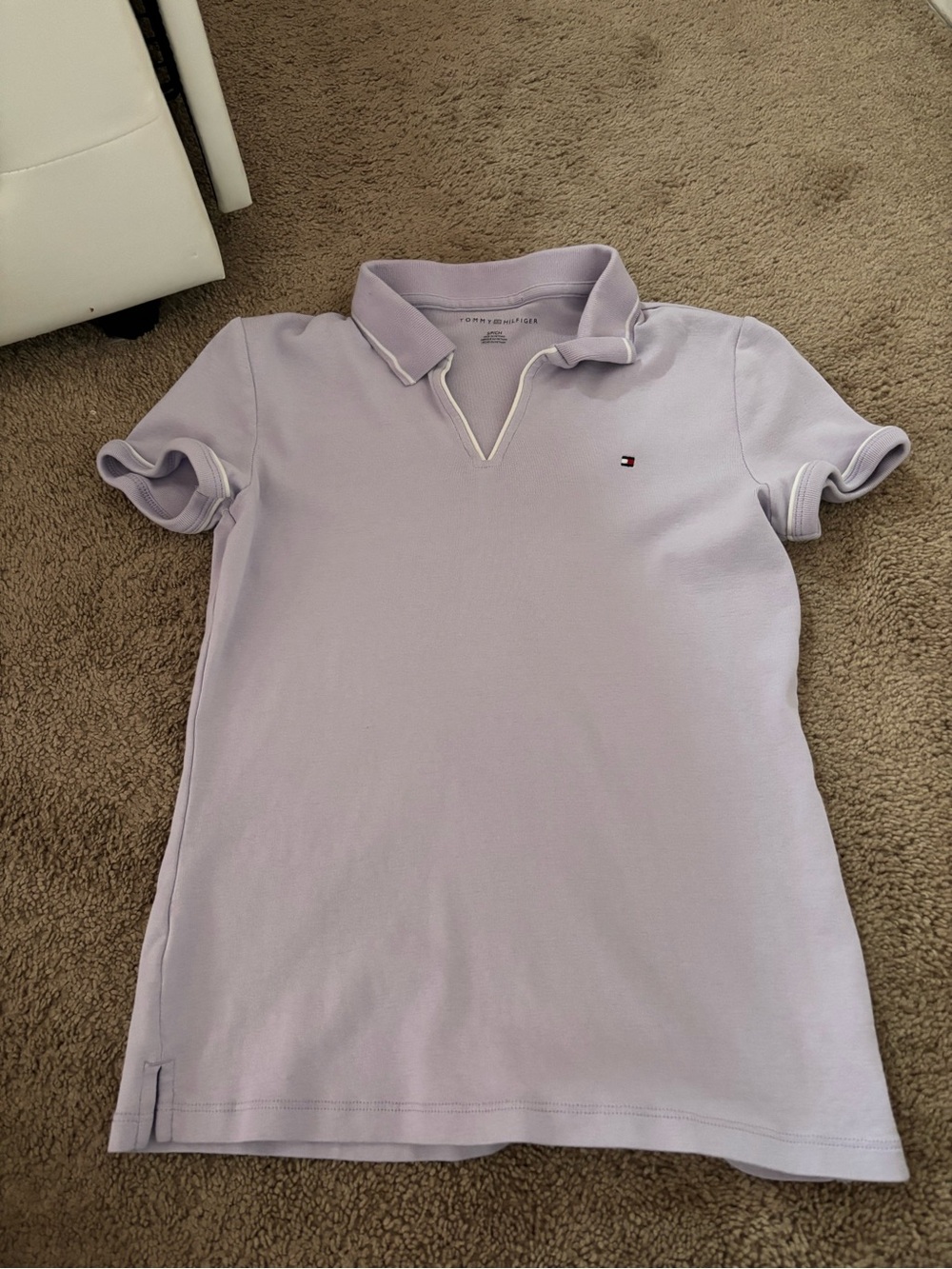 Tommy Hilfiger Lavender Purple Polo Shirt Size Small